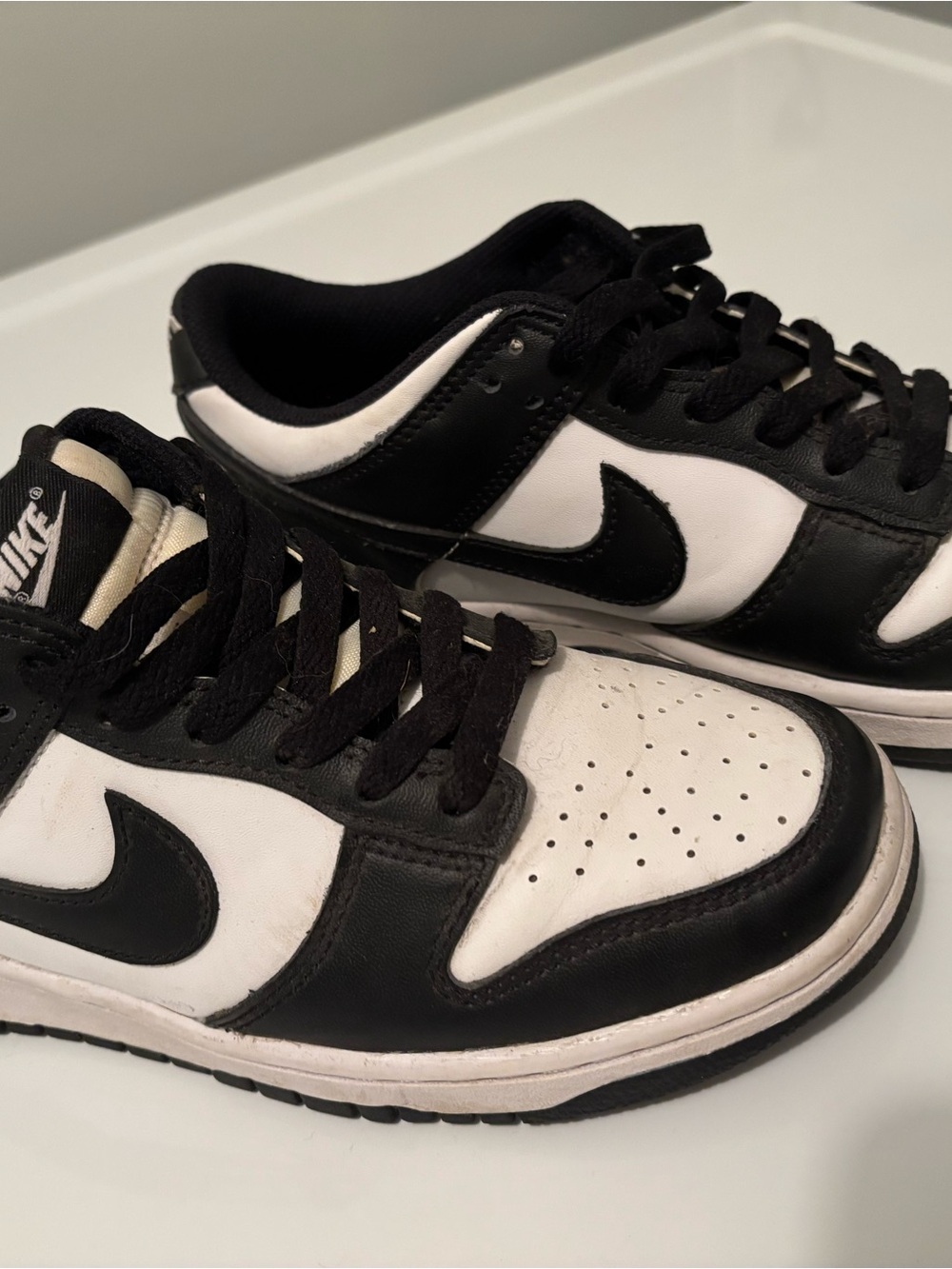 Nike Kids Black and White Low-Cut Sneakers